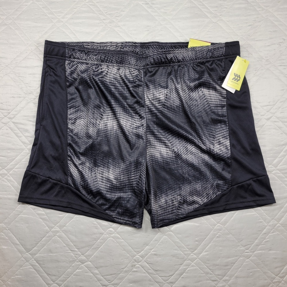all in motion mens black pull on exercise‎ shorts size XXL nwt